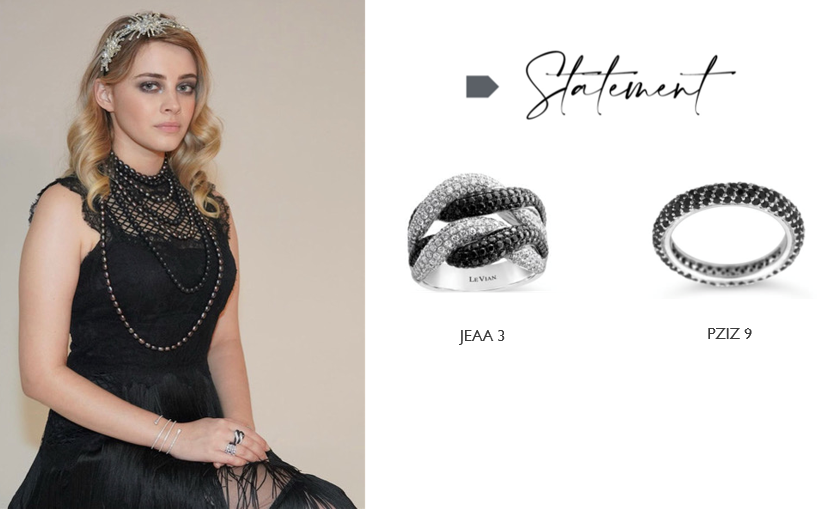 Josephine Langford wearing Le Vian® rings in ‘The Great Gatsby’ Table Read for amfAR Benefit